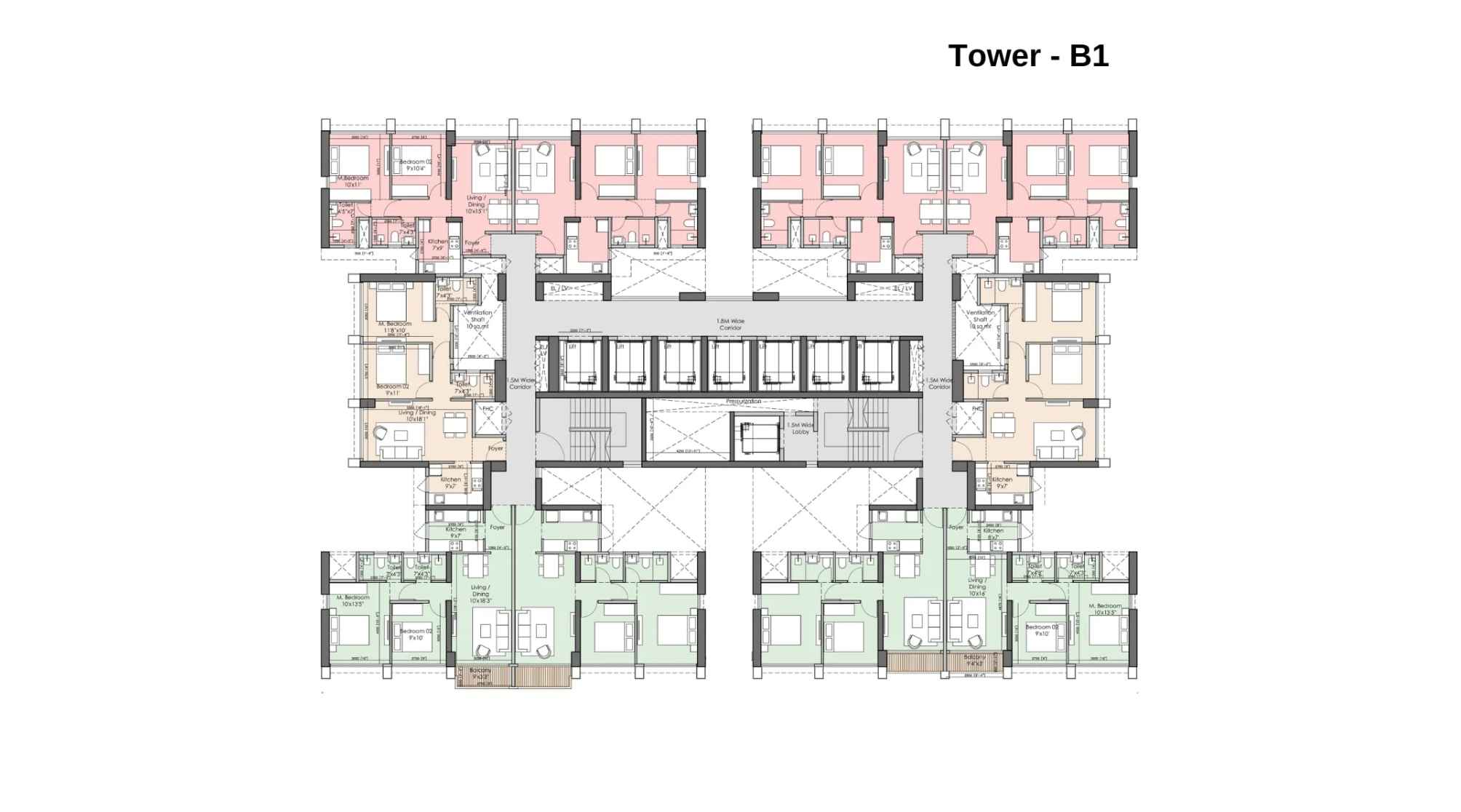 Runwal-25-hour-life-Floor-Plan-Tower-B1