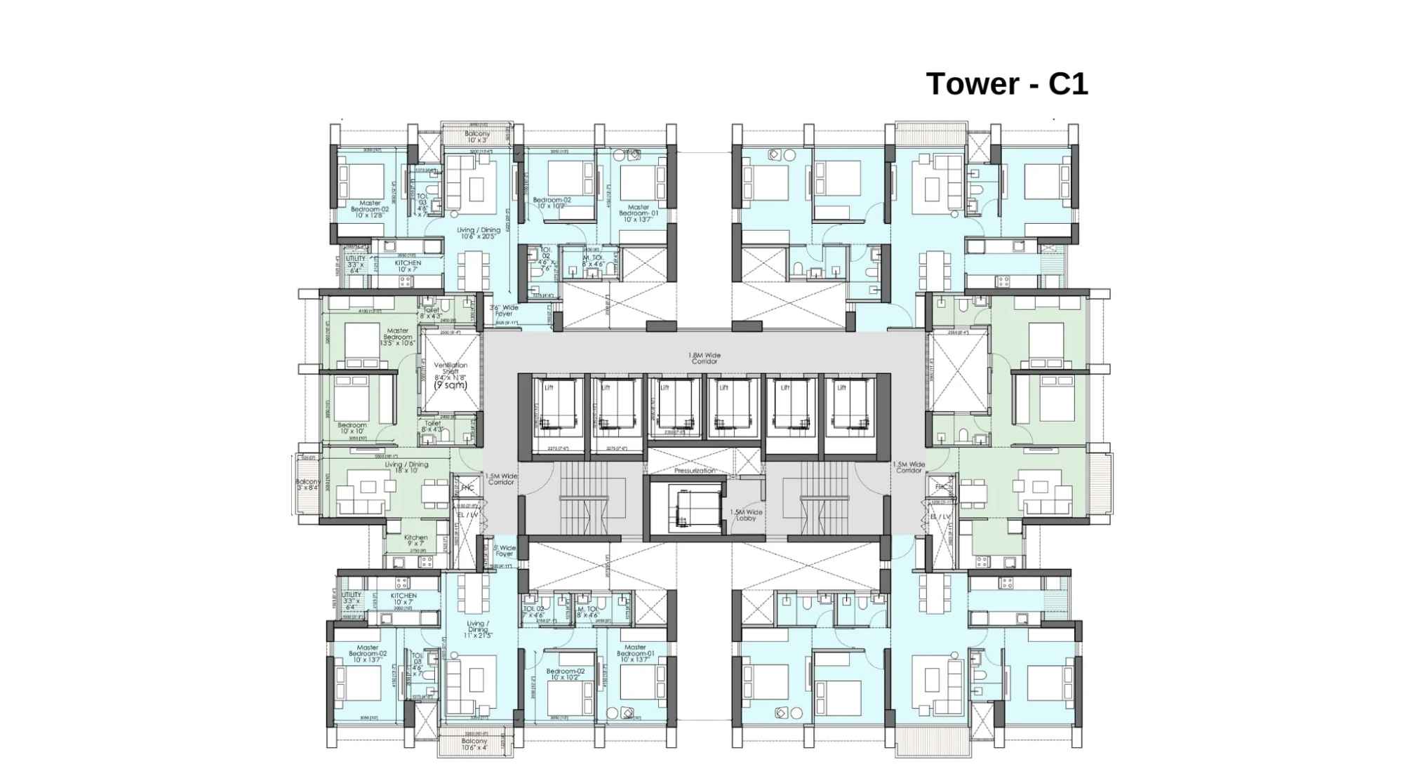 Runwal-25-hour-life-Floor-Plan-Tower-C1